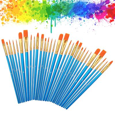 10X Watercolor Painting Brushes Set Acrylic Painting Nylon Hair Art Paint D NE
