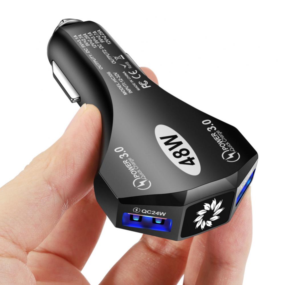

Автомобильное зарядное устройство Dual Qc3.0 2 USB, 48 Вт, автомобильное зарядное устройство для быстрой зарядки, одно для двоих, автомобильное зарядное устройство, запчасти и аксессуары