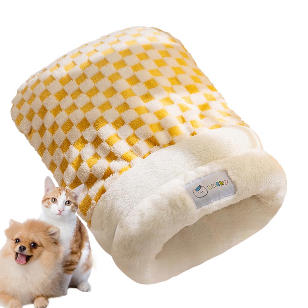 Cat Nest Cozy Cat Bed Autumn Warm Thick Pet Cave For Small Animal Kitten Puppy Resting Play Outdoor Apartment Travel