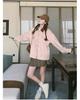 Women's Pink Korean-Style Suede Jacket - Fashionable Spring/Autumn Workwear Design