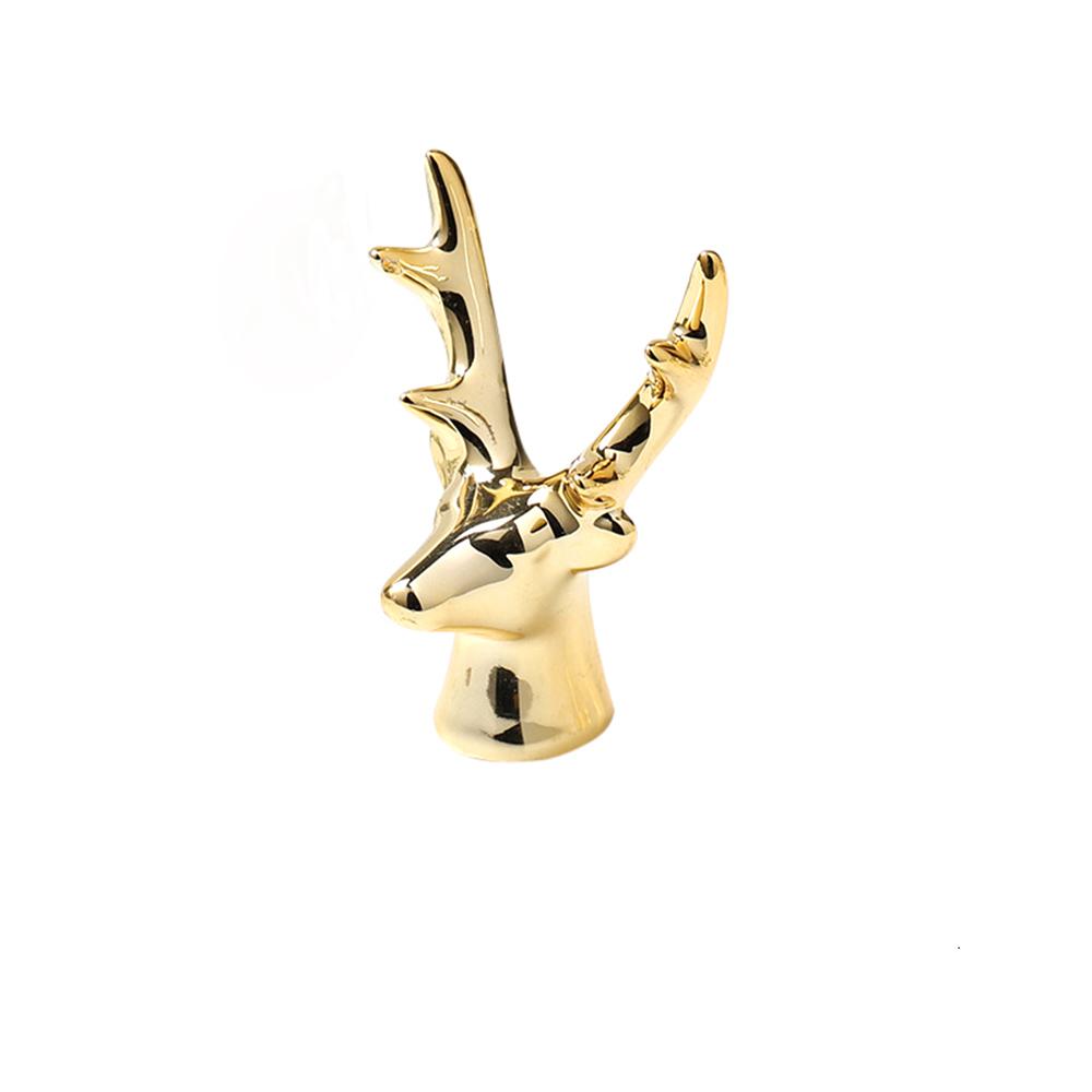 Figurine Nordic Gift Animal Styling Golden Ornaments Miniature Home Decor Ceramic  Crafts