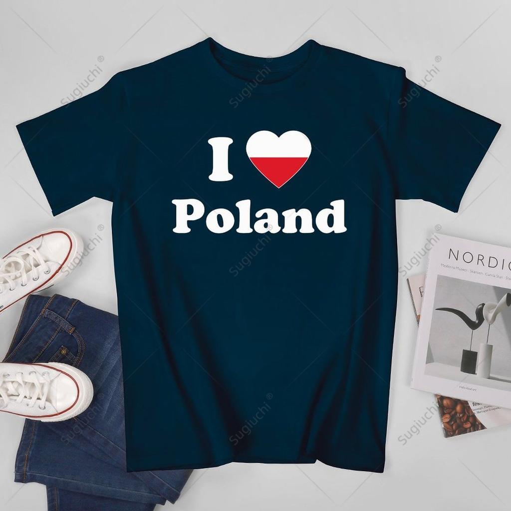 Unisex Unisex Ich liebe Polen Polska Ich liebe Polen Polnisches T-Shirt T-Shirts WoUnisex Jungen 100% Baumwolle T-Shirt