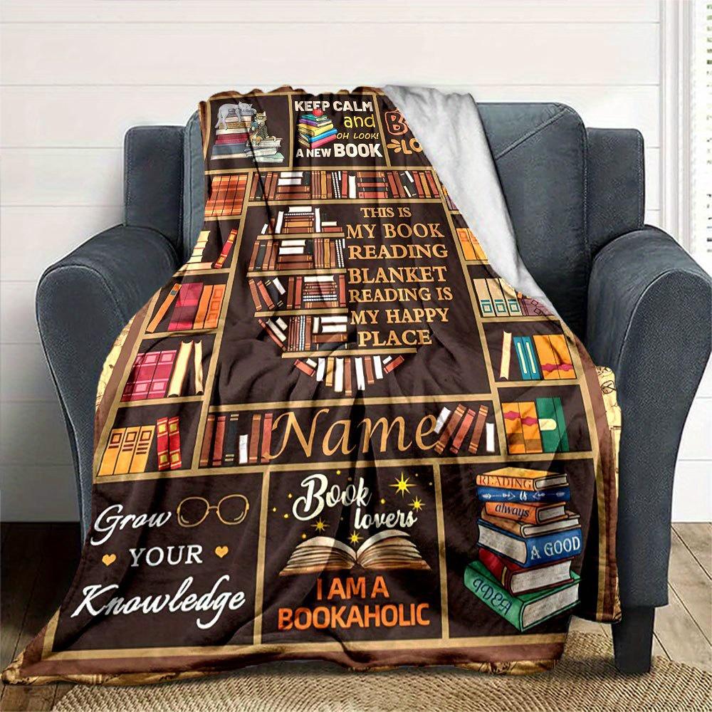 Book Lover Reading Blanket Literary Gift For Bookaholics And Bibliophilest43