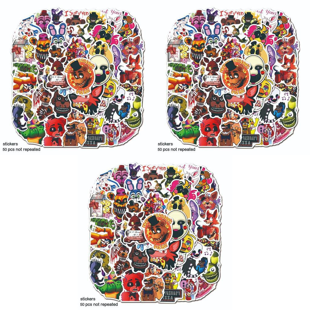 Fnaf Security Breach Cartoon Game Anime Stickers For Luggage And Phone