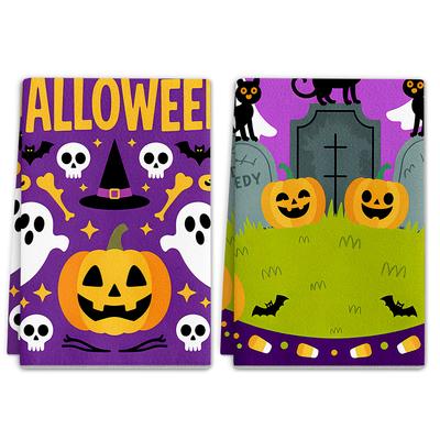 Microfiber Printed Small Towel Halloween Decoration Gift Towel Kitchen Tea Towel Rag Dish Towel Christmas Towel