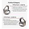 PTFE shaft oil seal OD:30*32*34*ID:42/45/47/48/50/52/55*7/8/10mm Air compressor accessory spiral rod O-ring