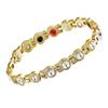 Colored Gemstone Jewelry New Women's Magnet Bracelet Stainless Steel Diamond Bracelet