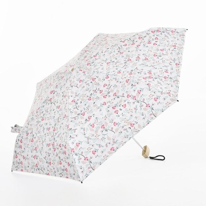 Dámské ultralehké mini ploché držadlo Pětidílný deštník květinový slunečný a deštivý deštník Rain &; Skladovací kabelka Lace Dembrella