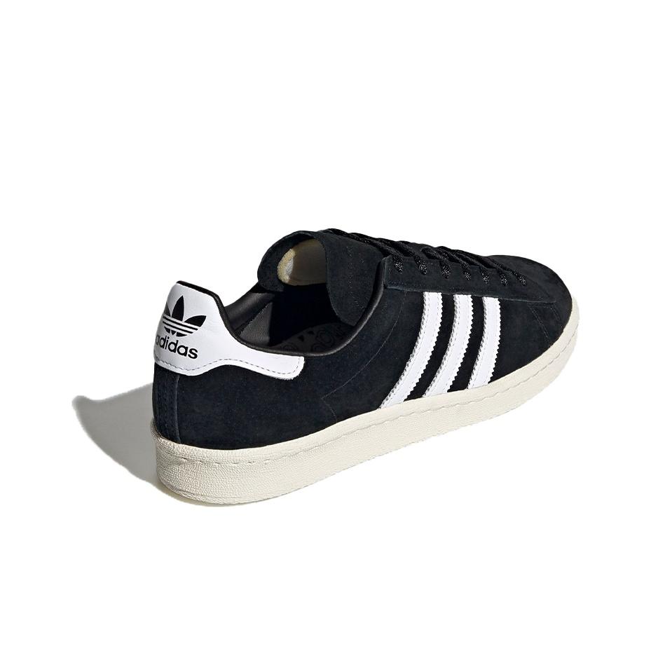 adidas Campus 80s Schwarz Weiß Unisex Sneaker Core-Black Cloud-White Off-White FX5438