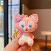 Cartoon Cute Lingna Belle Car Keychain Glue Pendant Pink Fox Couple Backpack Keychain Pendant