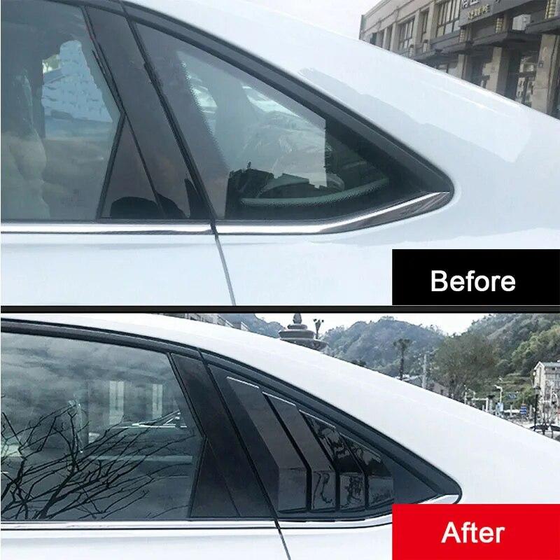 2Pcs Rear Side Window Louver Shutter Cover Trim for VW Volkswagen Jetta A7 Mk7 - Auto Accessories