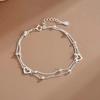 Double-layer Love Bracelet Women's Niche Design High-end Light Luxury Hand Jewelry