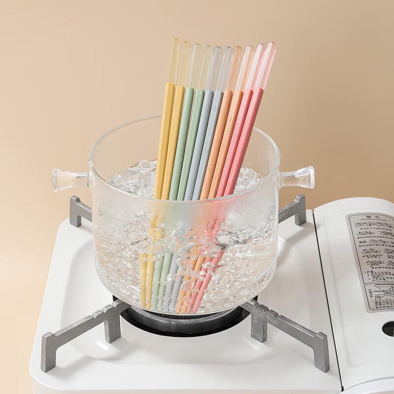 Kangbachen Colorful Alloy Chopsticks (5 Pairs)