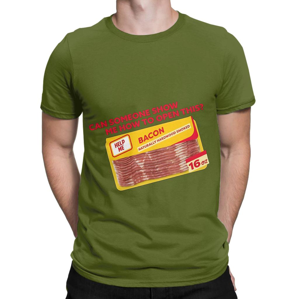 Do you know how to open Bacon Novelty Graphic 100 Cotton TShirt Oscar Mayer Tops Tees For Unisex