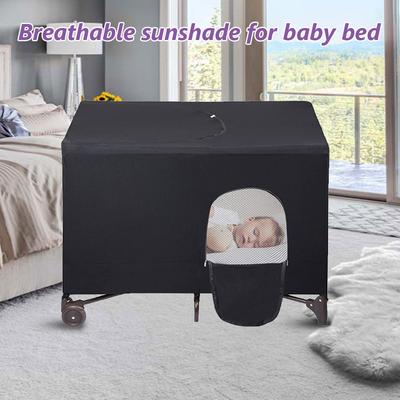 Stretchable Breathable Crib Canopy Cover Portable Baby Bed Blackout Safety Compact Travel Sleeping Bed Tent Sun Shade Curtain