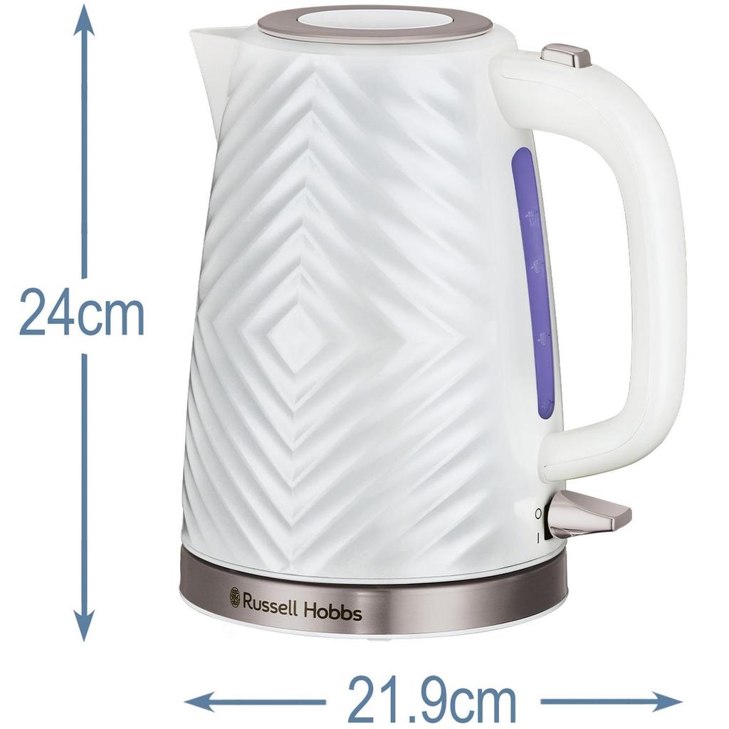 Russell Groove Electric Kettle 1.7L 2400W White