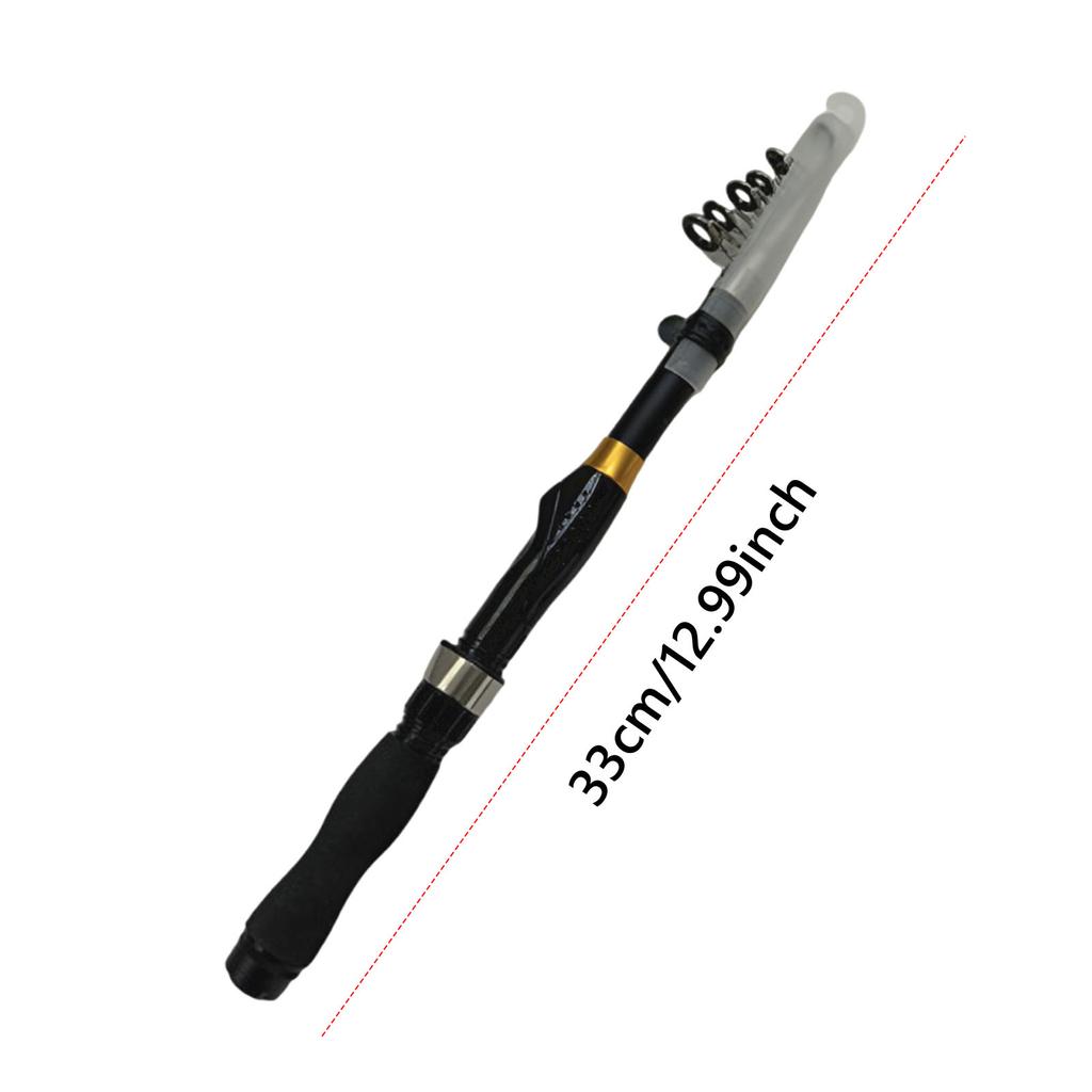 1.3-2.3m Mini Travel Rod Lightweight Compact Design Portable Collapsible Fishing Pole Super Short for Saltwater and Freshwater