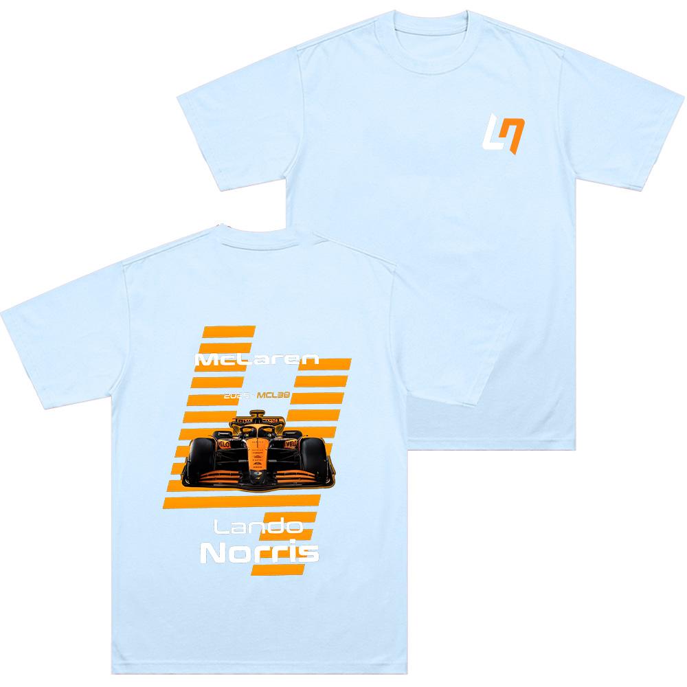 Camisetas LN4 Campeón del Mundo Lando Norris Amante de Norris Top Algodón Ropa Suave Camisetas Chic Camisetas Casuales