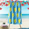 Yellow Lightning Bolt Pattern Towel Beach Towel Quick-drying for Travel Outdoor Sports Jogging Beach and Swimming