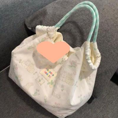 Cartoon Rabbit Canvas Shoulder Bag – Large Capacity, Korean Style, Cute Commuter Handbag for Female Students
