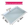 Aluminum Rectangular Baking Pan for Bread, Cake, and Mooncake - 60x40cm 