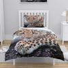 Animal Print Duvet Cover Set Leopard 3D Bed Linen Twin/Queen/140x200,Ultra-Soft Polyester Bedding, Machine Washable Home Decor