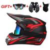 Full Face Motorcycle Helmet Men Women EPS Safety With Visor Mask Gloves Outdoor Off-Road Cycling