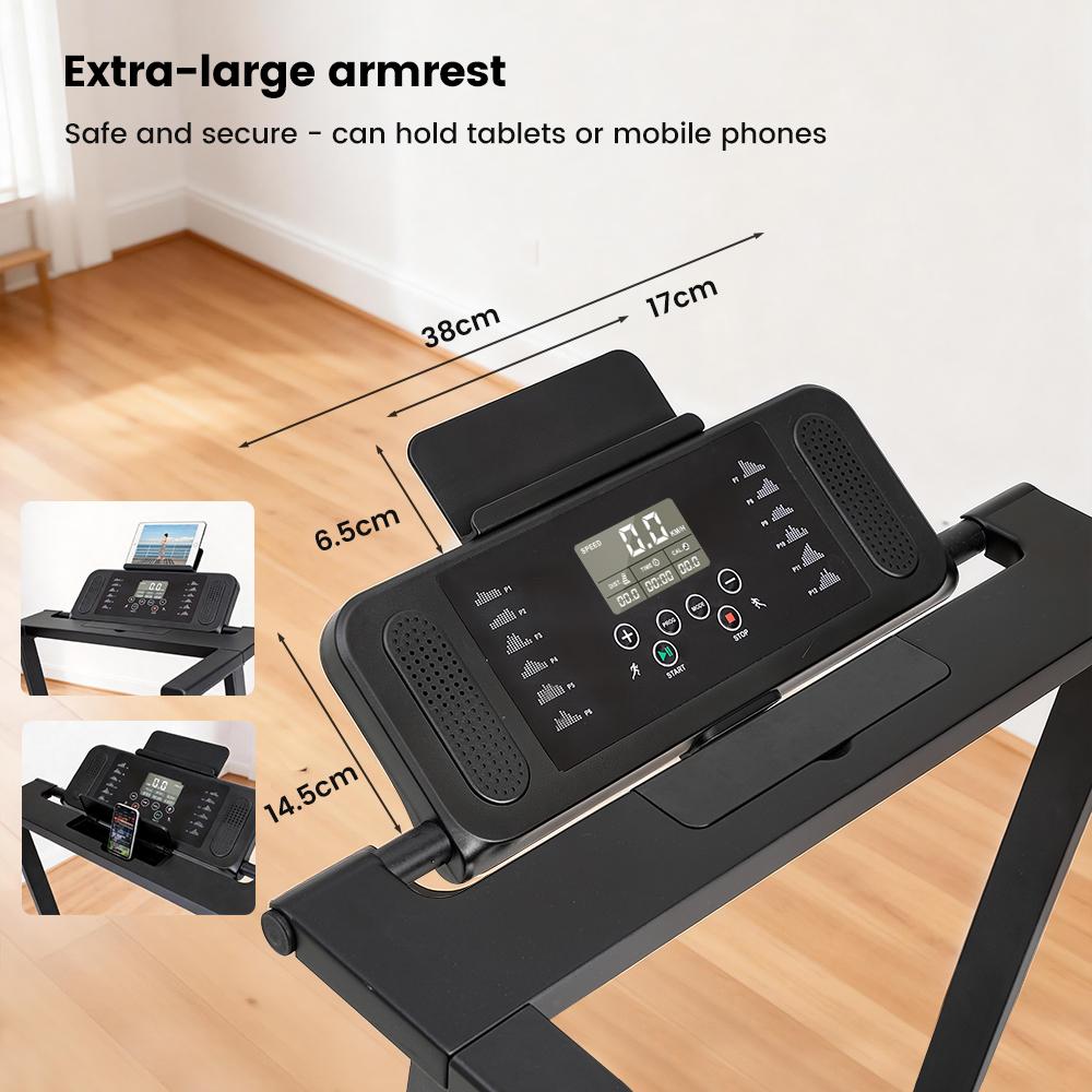 Laufband X2NC 1–12 km/h Geschwindigkeit 3,5° Manuelle Steigung 2,5 PS Motor 120 kg Maximale Tragfähigkeit
