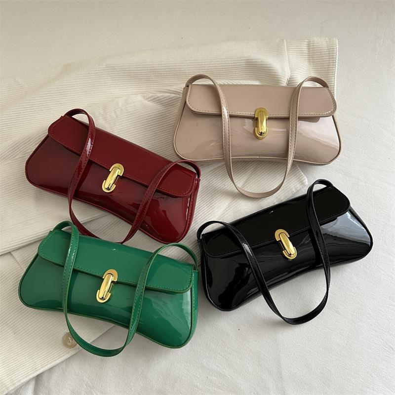 Personalized trend baguette bag 2 new lock fashionable retro armpit bag shoulder portable square bag
