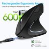 2.4G Vertikální Bezdrátová Bluetooth 5.0 Myš Ergonomická Dobíjecí Myš RGB 1600 DPI Tichá Myš pro PC Laptop Stolní počítač