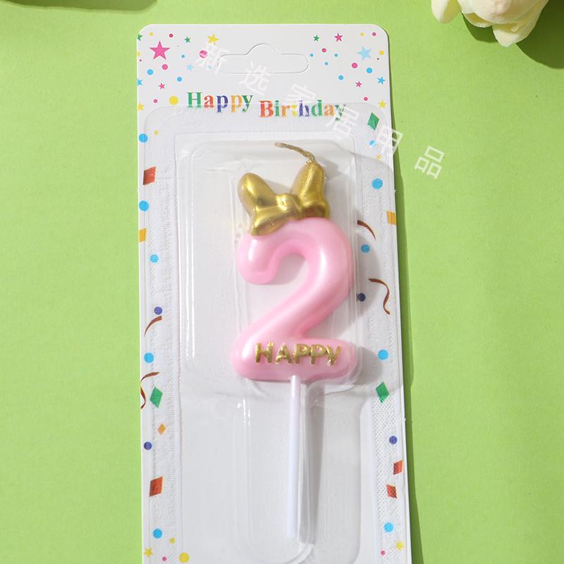 1st Birthday Bow Candle - Little Fairy Cake Decoration