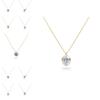 Collana con Ciondolo Geometrico in Zircone per Donna con Placcatura in Oro 18k e Catena Regolabile