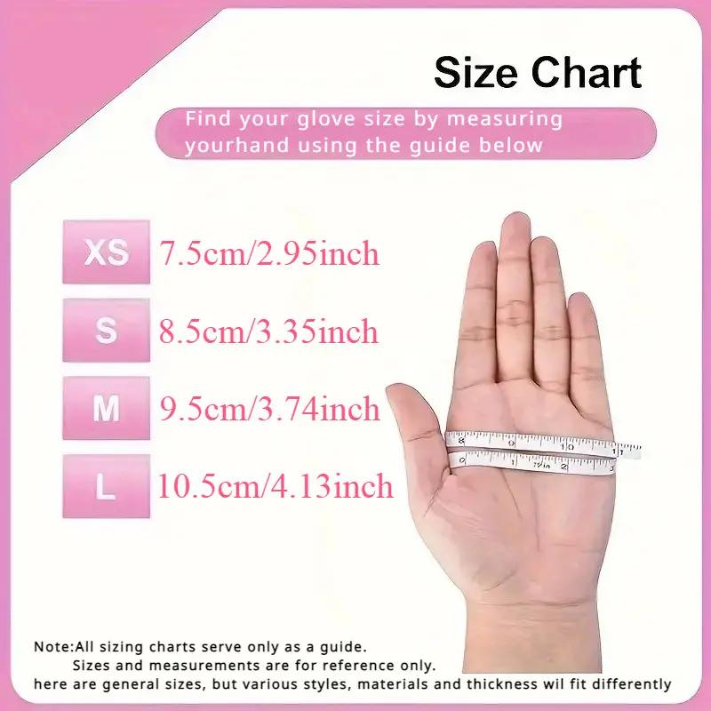 20/50/100PCS Pink Nitrile Gloves Disposable Gloves for Household Cleaning Beauty Salon Tattoo Working Kitchen Gloves Powder Free