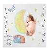 Cartoon Moon Animal Pattern Infant Monthly Cloth Baby Milestone Cloth Photography Props