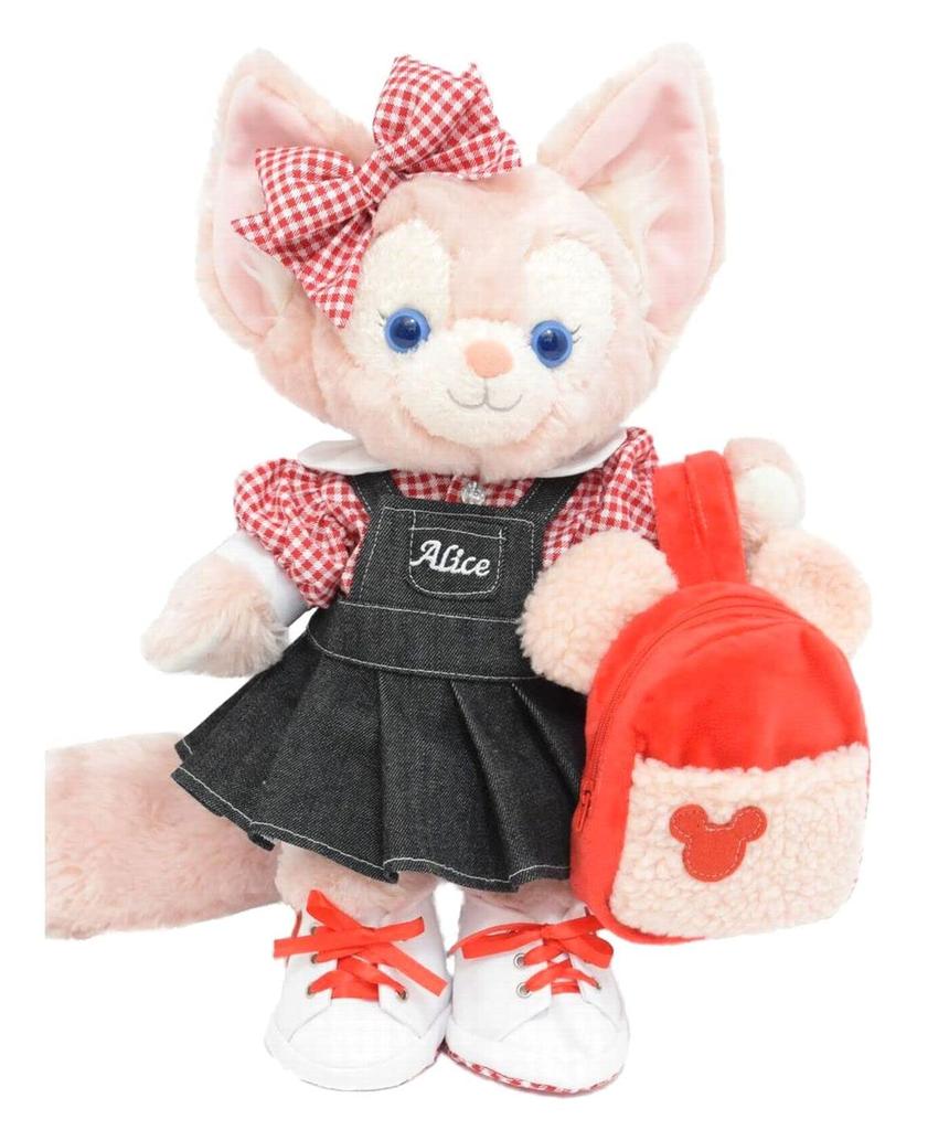 Teddy Bear Mail Order Alice Linabelle Costume Fluffy Backpack and Denim Overall Skirt Size S Dress-Up (No Body)
