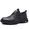 New leather men's shoes low-top leather shoes men's trendy versatile soft-soled casual tooling shoes men's
