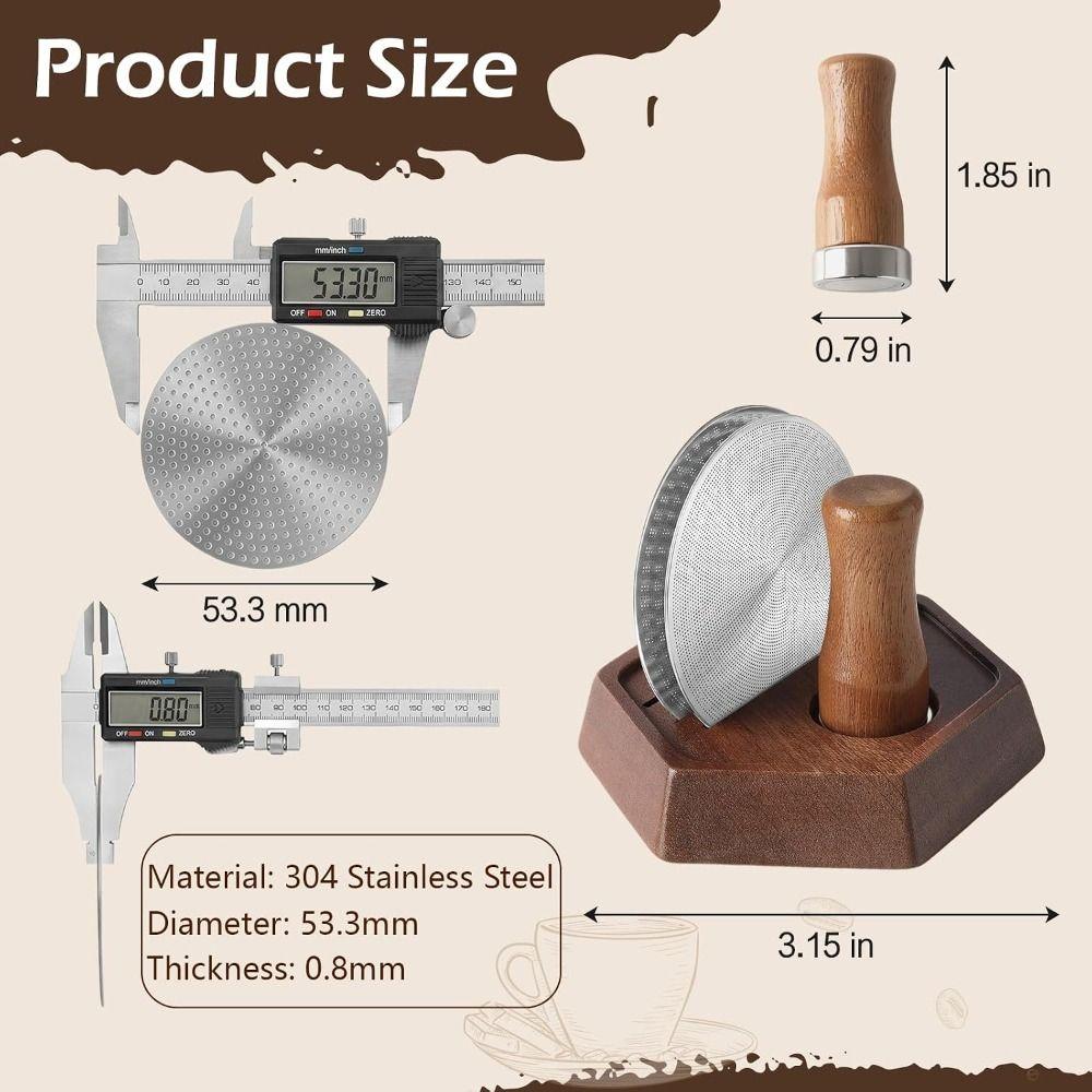 Dual Puck Screens Coffee Puck Screen Set Nylon Brush Portafilter Screen Kit Portafilter Setup