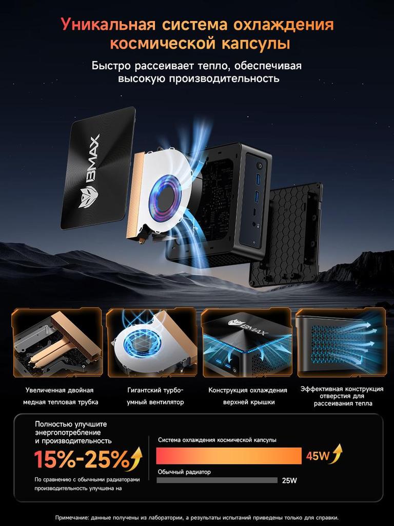 Mini Pc BMAX B8A Power 32G+1T SSD AMD Ryzen 5 7430U Type-C (full Features)