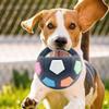 Dog Calming Ball W/ Easy-Grip Handle Rubber Football Shape Pet Dog Toys Interactive Tough Dog Ball Toy for Medium Large Dogs