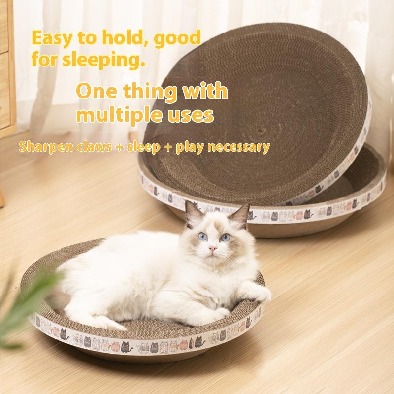 Cat Scratching Board Bowl Type Cat Scratching Basin Cat Toy Corrugated Paper Grinding Claws Do Not Drop Debris High Density Cat Supplies