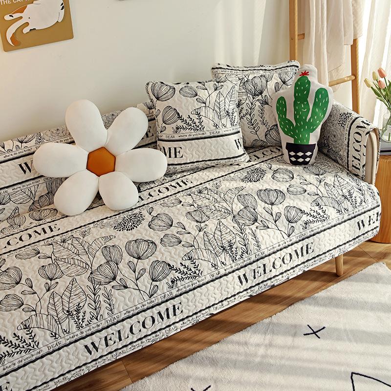 Einfachheit Universal Alle Jahreszeiten Sofa Handtuch Baumwollstoff Kunst Jacquard Sofa Kissen Dekorieren Möbel Sofaüberwurf Rückenlehnenbezug