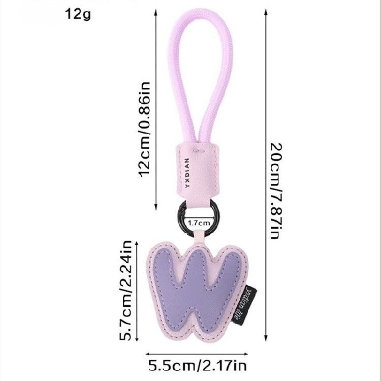 Playful Alphabets Keychain Soft PU Leather Alphabets Pendant Keychain Accessory for Everyday Use Travel