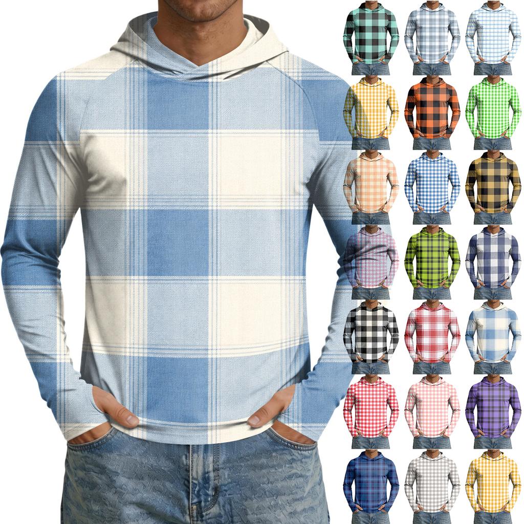 Herren UPF50+ Sonnenschutz-Kapuzenpullover Leichte Schnelltrocknende Langarm-Kapuzenjacke für Outdoor-Aktivitäten mit Atmungsaktivem Stoff und Bequemer Passform