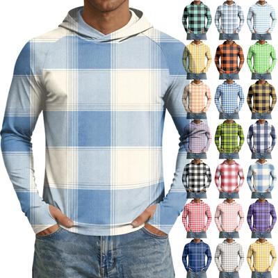 Men's UPF50+ Sun Protection Hoodie Lightweight Quick Dry Long Sleeve Hooded Shirt for Outdoor Activities with Breathable Fabric and Comfortable Fit
