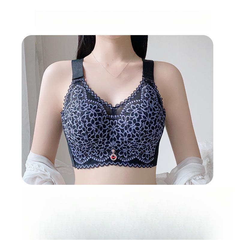 No Steel Ring Bra Plus Size Bra No Trace Bra Women's Ultra-thin Gathering Bra Complementary Breast Beautiful Back Bra