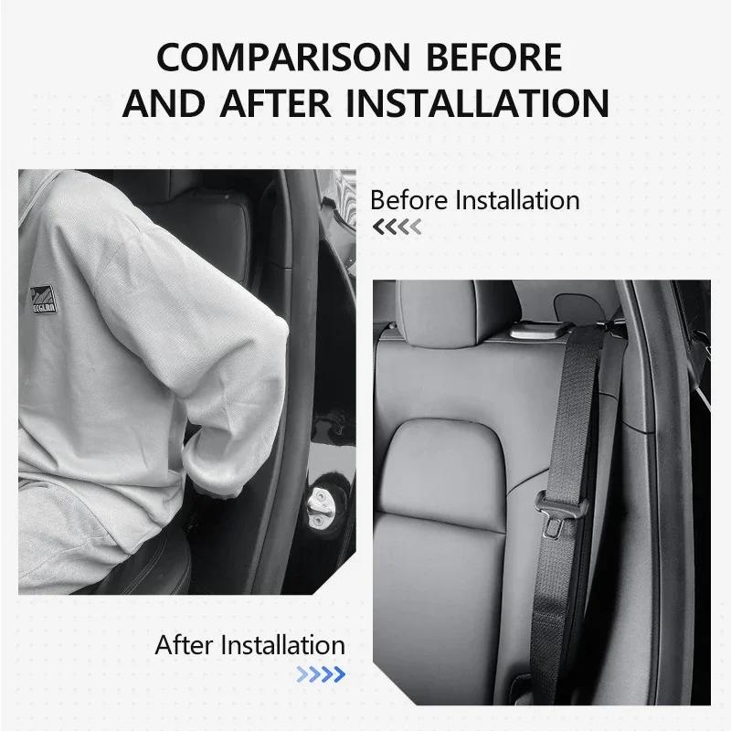 For Tesla Model Y HW4.0 2024 Rear Seat Safe Belt Guide Limiter Backseat Seatbelt Guide Holder ModelY 2021 2023 Car Accessories