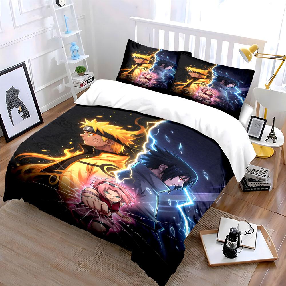 Anime Characters with Lightning Effects. Bedding Sets Duvet Cover Sets Duvet Covers Pillowcases(1 * Duvet Cover 2 * Pillowcases Without Duvet Insert)