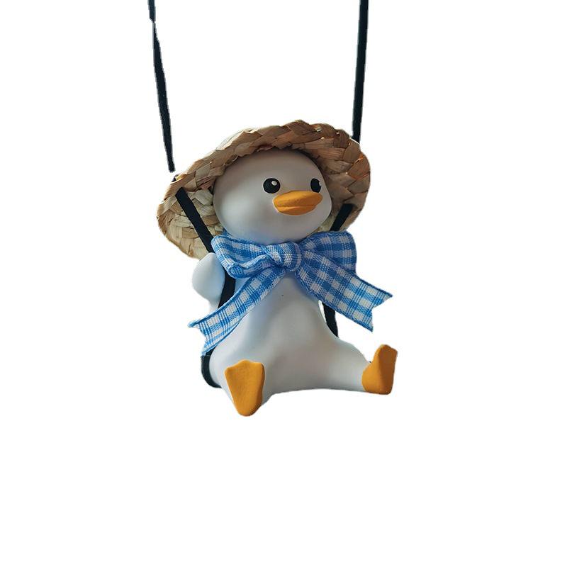 Car Swing Duck Rearview Mirror Pendant - Cute Interior Decoration