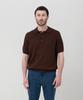 MANNERGRAM 100% Soft Cotton 3-Ply Polo Short Sleeve Knit Brown