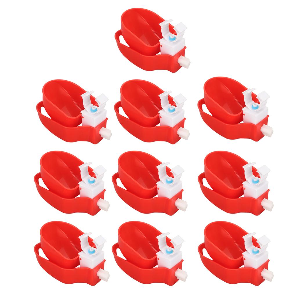 10pcs Automatic Chicken Waterer Cups Self Filling Poultry Water Feeder with Net for Chicks Duck
